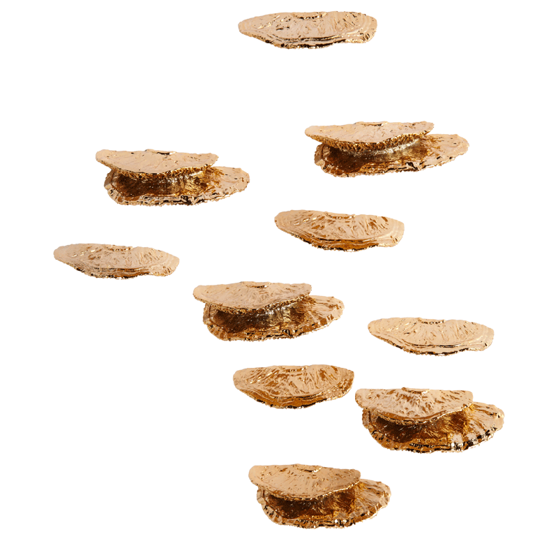 Gold Leaf Design Group Shelf Mushroom Wall Play - Set Of 10