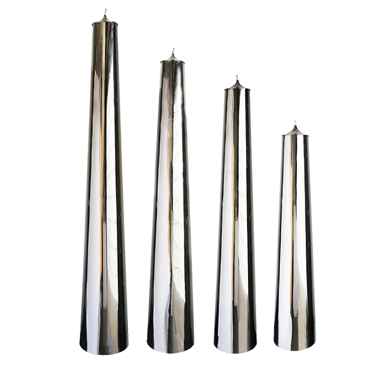Gold Leaf Design Group Stainless Steel Column Candle Vase