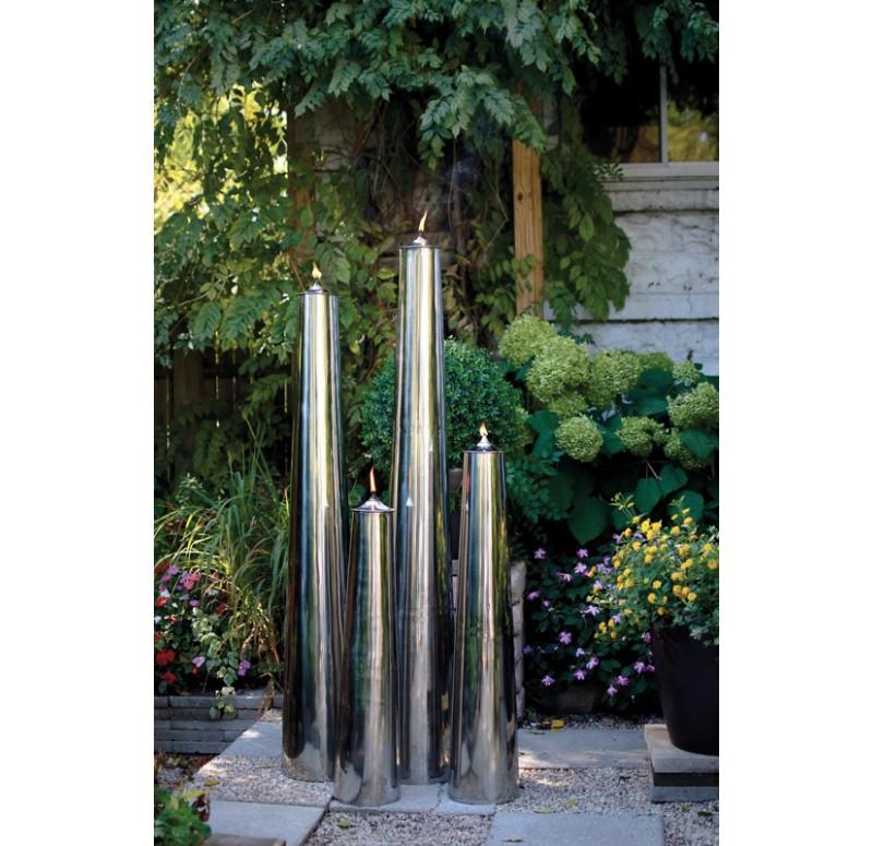 Gold Leaf Design Group Stainless Steel Column Candle Vase