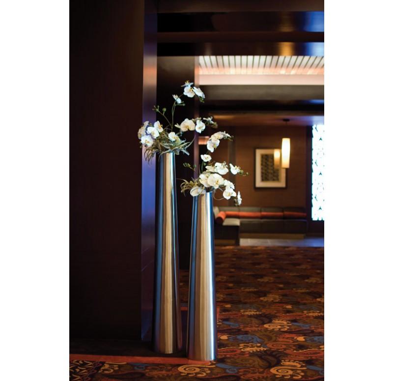 Gold Leaf Design Group Stainless Steel Column Candle Vase