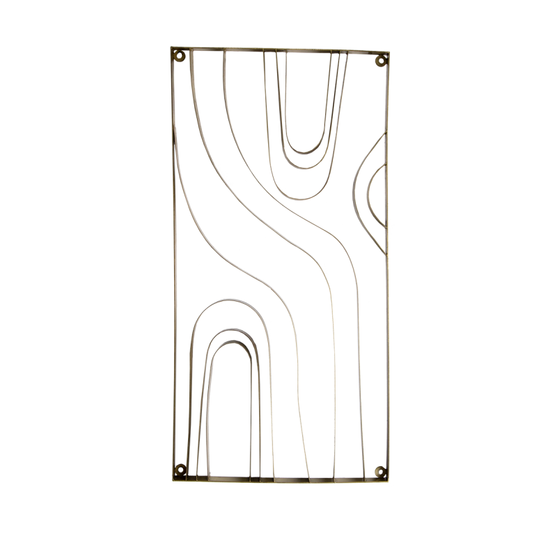 Gold Leaf Design Group Metal Wood Grain Panel - Set Of 2