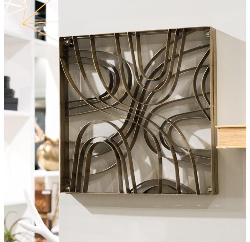 Gold Leaf Design Group Metal Wood Grain Panel - Set Of 2