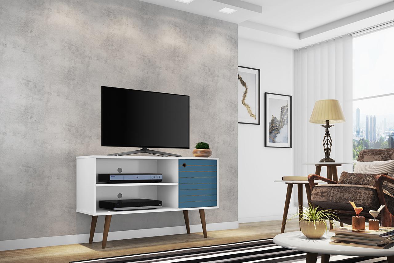 Manhattan Comfort Liberty 42.52" Mid Century - Modern TV Stand with 2 Shelves and 1 Door