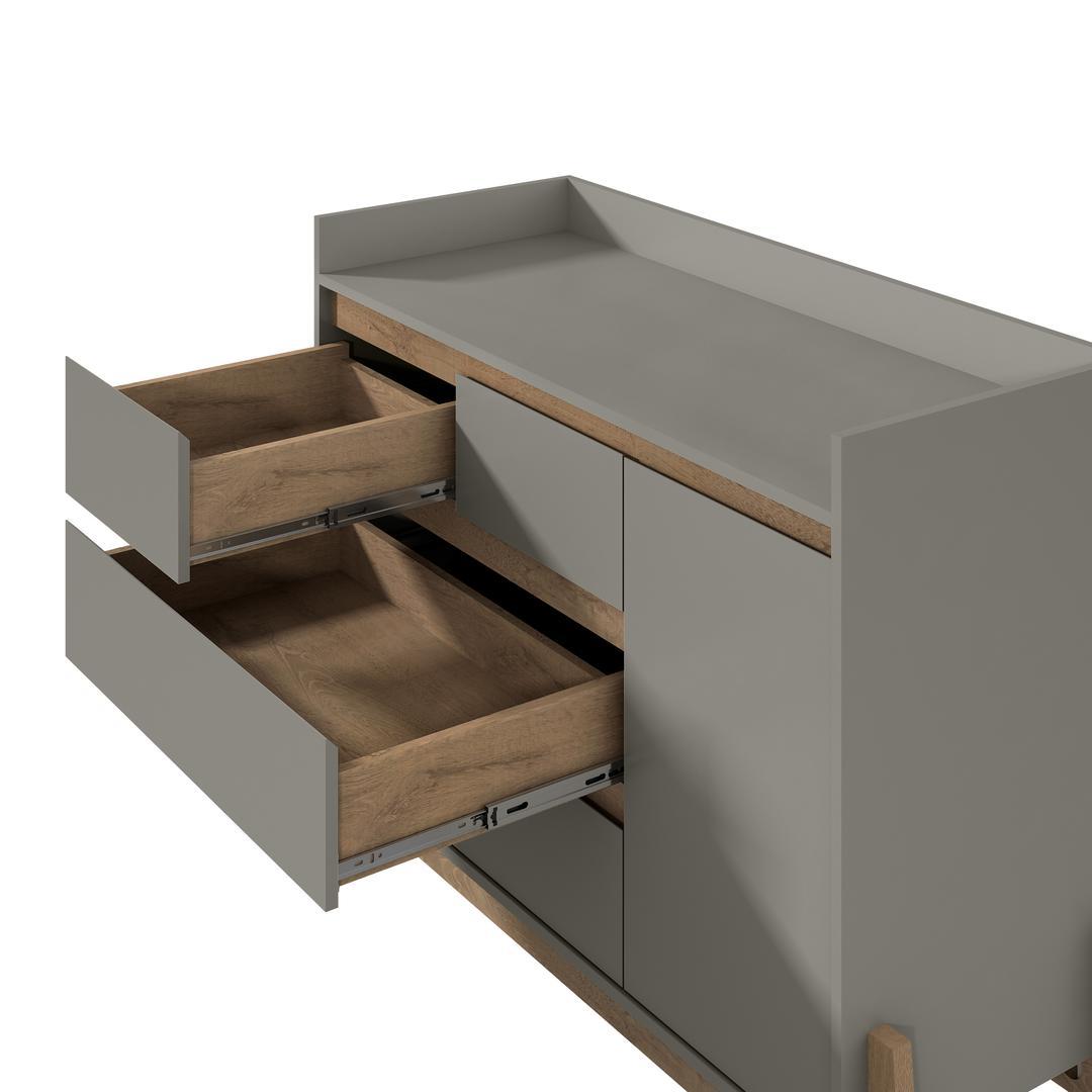 Manhattan Comfort Essence 49" Wide Dresser with 4 Full Extension Drawers and Table Top