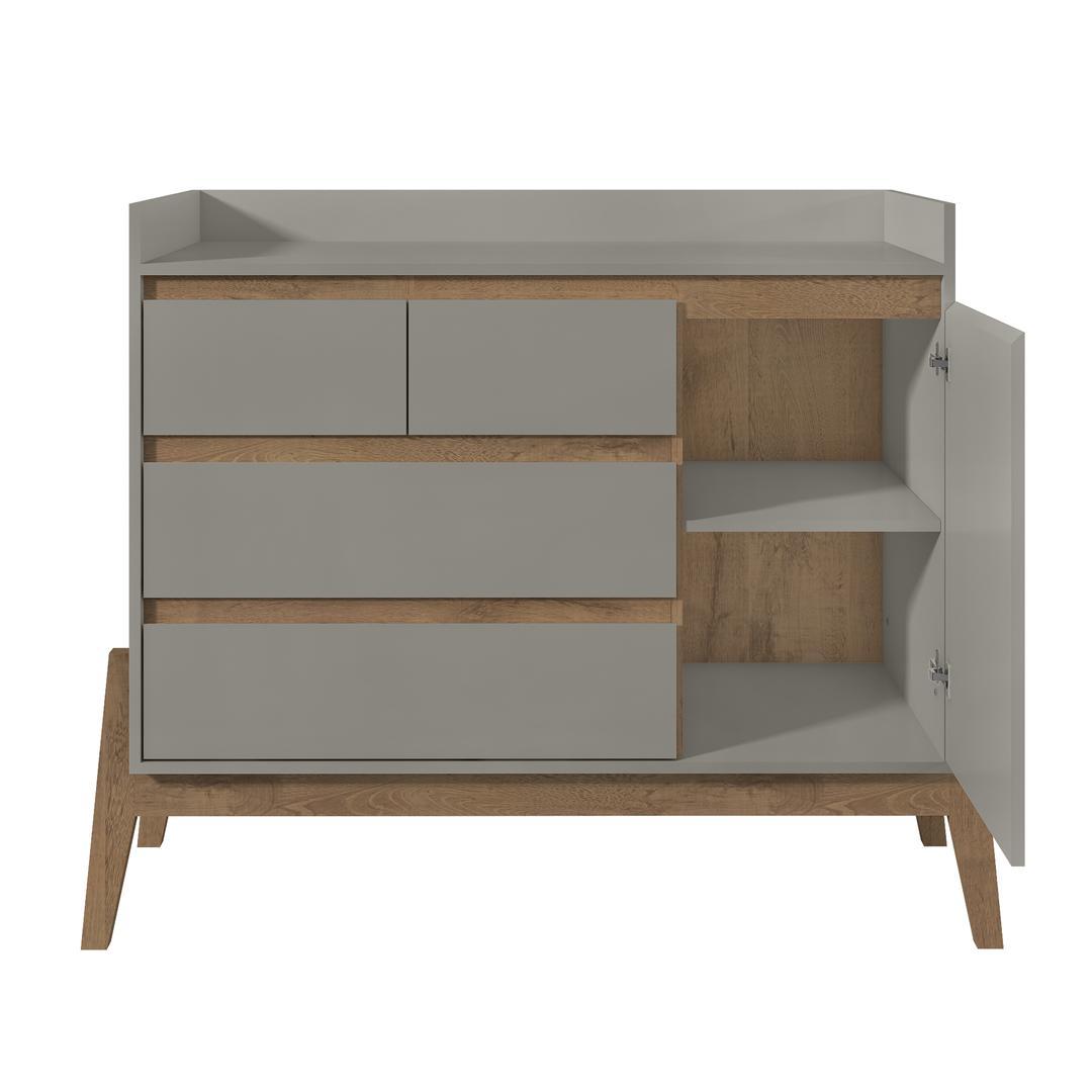 Manhattan Comfort Essence 49" Wide Dresser with 4 Full Extension Drawers and Table Top
