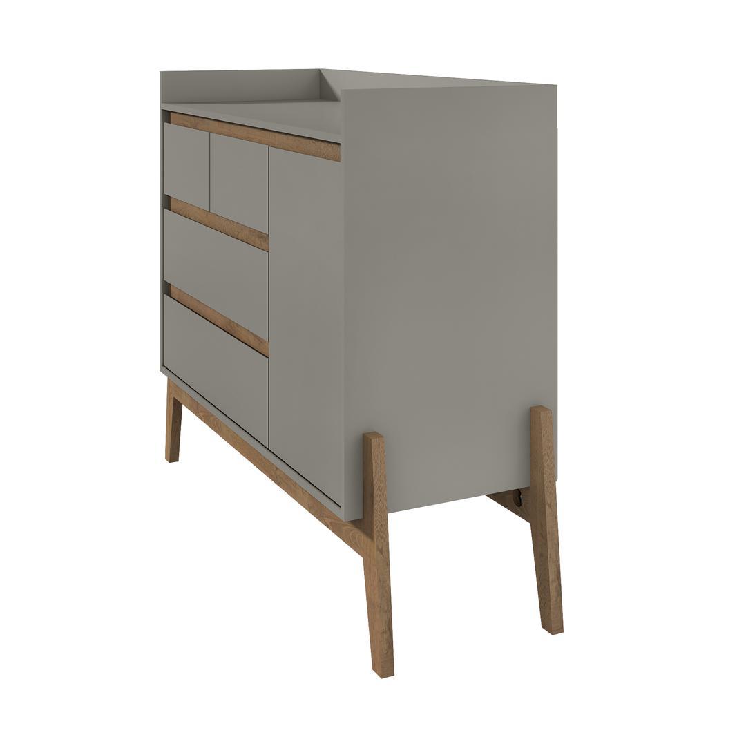 Manhattan Comfort Essence 49" Wide Dresser with 4 Full Extension Drawers and Table Top