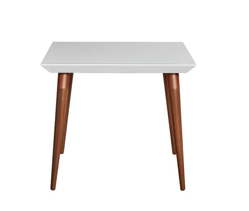 Manhattan Comfort Utopia 35.43" Modern Beveled Square Dining Table with Glass Top