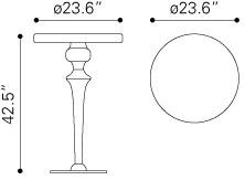 Zuo Molokai Bar Table