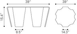 Zuo Circuit Coffee Table