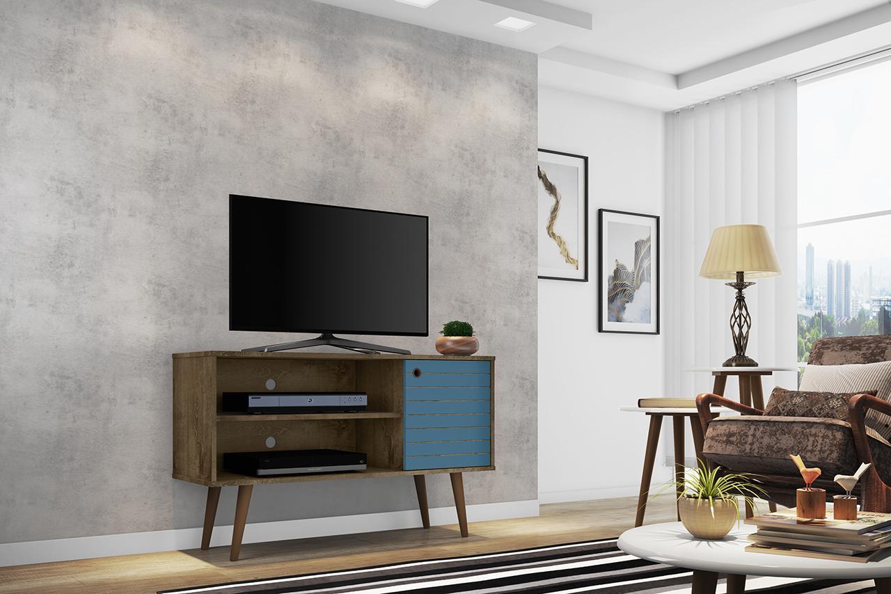 Manhattan Comfort Liberty 42.52" Mid Century - Modern TV Stand with 2 Shelves and 1 Door