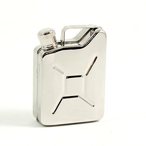 Bey-Berk Two 6 oz. Stainless Steel "Jerry Can" Flask