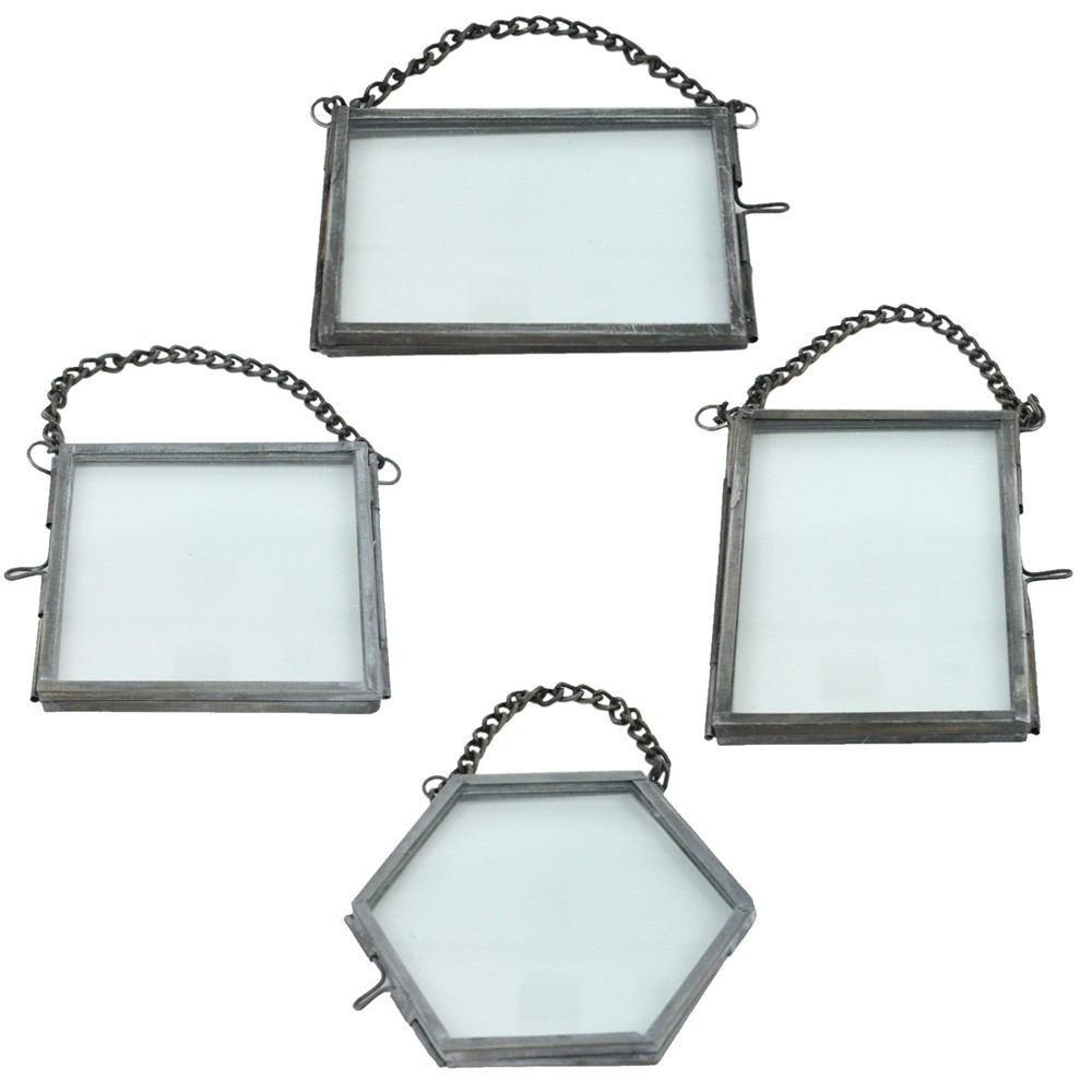 HomArt Pierre Ornament Frames - Set of 12 - 3 Each - Zinc