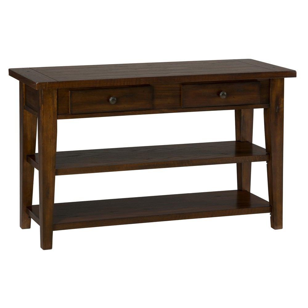 Jofran Clay County Oak Sofa/Media Table