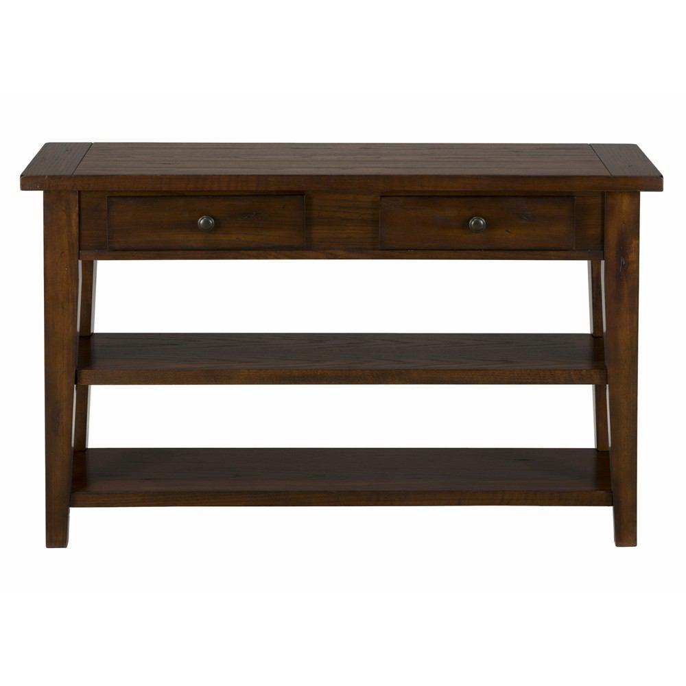 Jofran Clay County Oak Sofa/Media Table