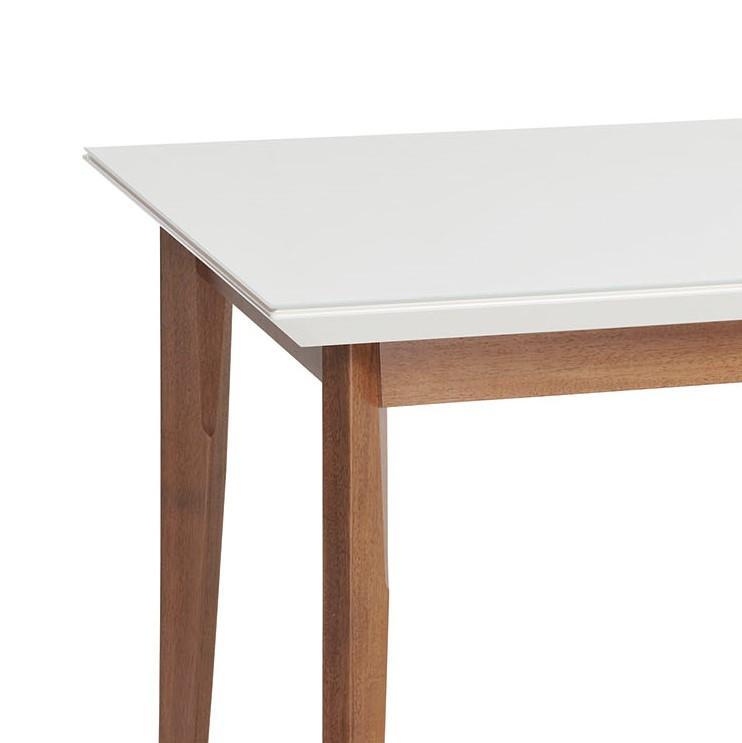 Manhattan Comfort Lillian 70.86" Modern Glass Top Dining Table