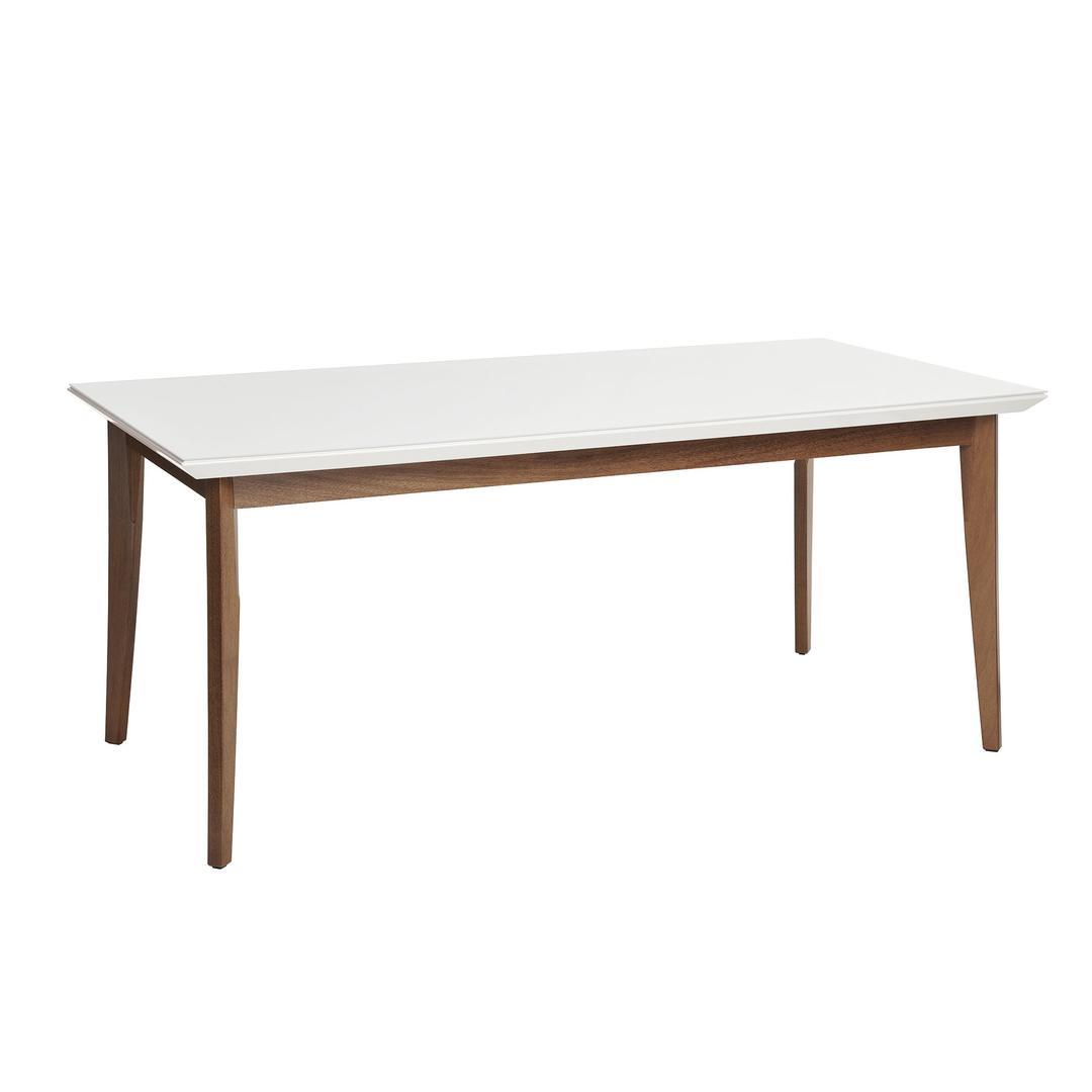 Manhattan Comfort Lillian 70.86" Modern Glass Top Dining Table