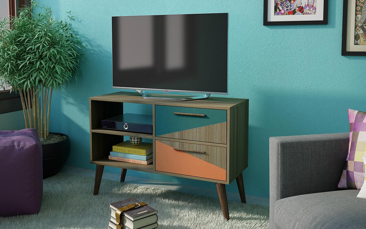 Manhattan Comfort Dalarna 2.0- 35.43" TV Stand with 2-Drawers