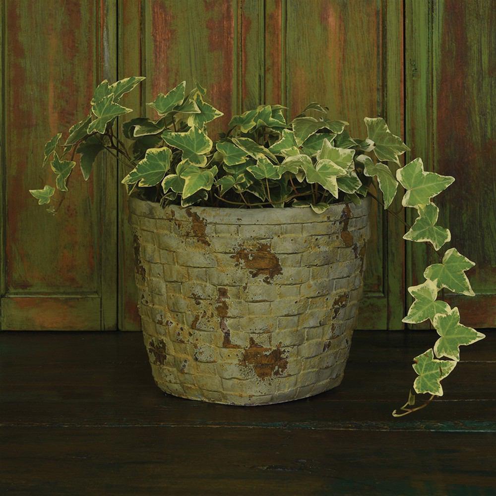 HomArt Cement Basket - Checker Weave - Large
