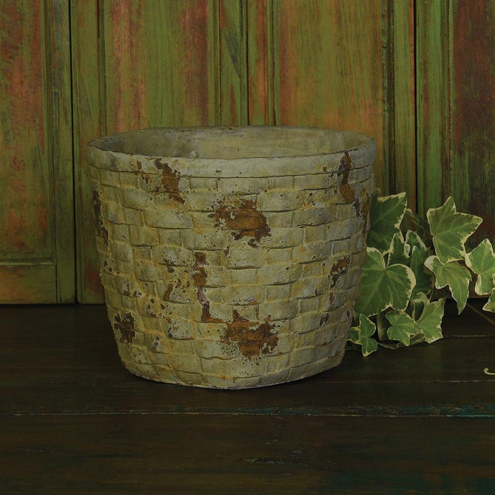 HomArt Cement Basket - Checker Weave - Large