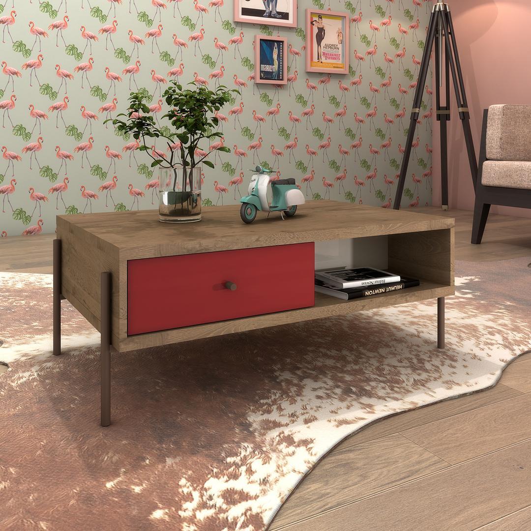 Manhattan Comfort Joy Double-sided 2-Drawer End Table