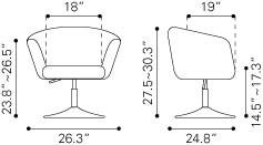 Zuo Umea Occasional Chair