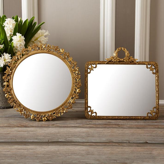 Two's Company Tabletop Mirror On Stand