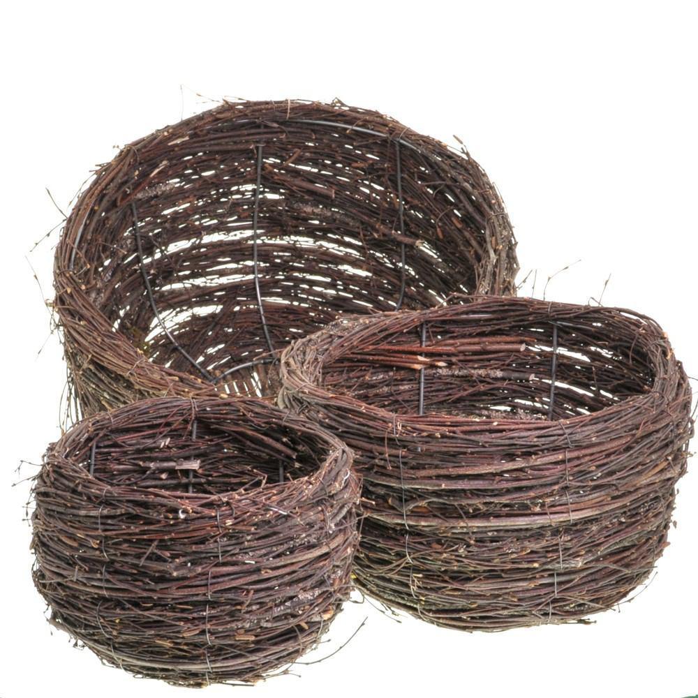 HomArt Twig Bowls - Set of 3 - Natural