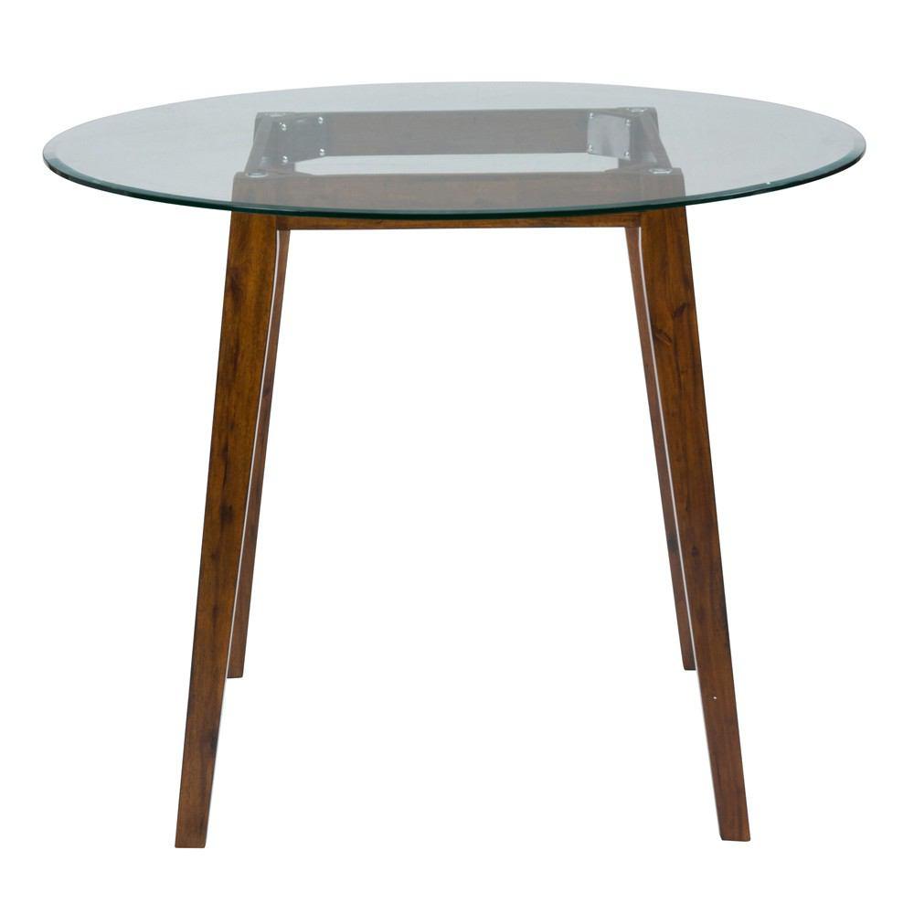 Jofran Plantation 48" Round Counter Height Table with Glass Top