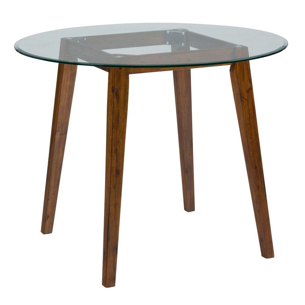 Jofran Plantation 48" Round Counter Height Table with Glass Top