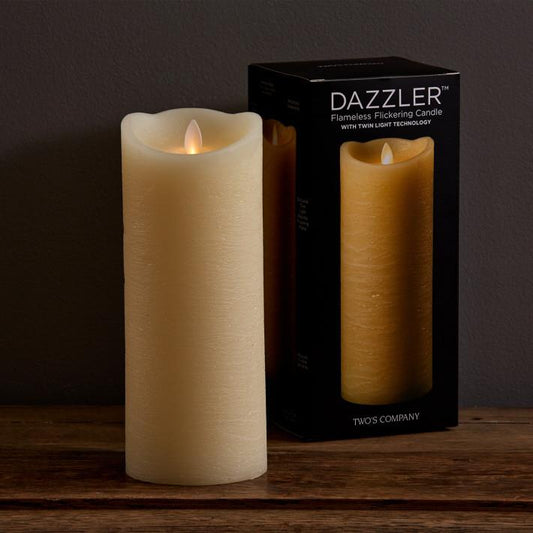 Two's Company 9" Dazzler Flickering Candle