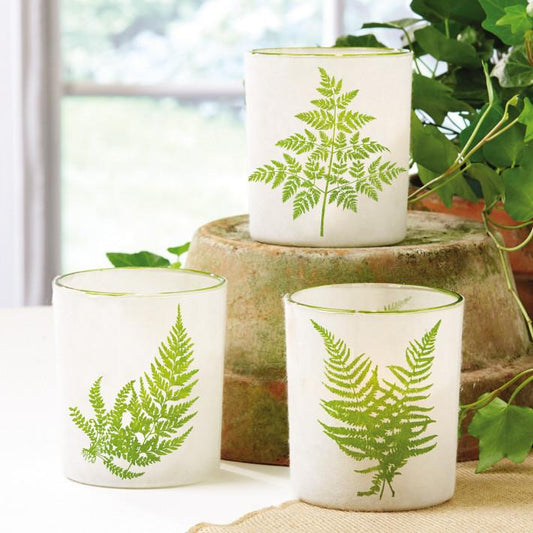 Two's Company Botanicus Paper Wrapped Candleholder Set of 6