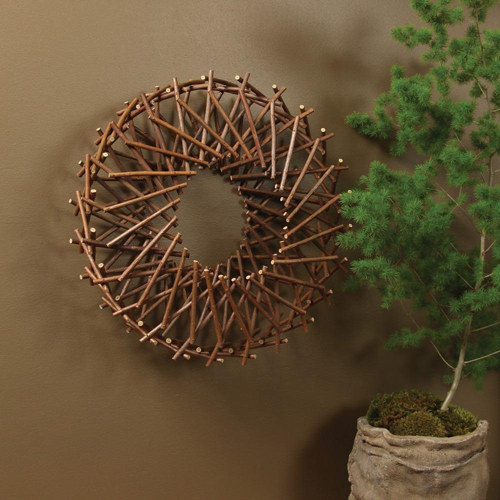HomArt Expanding Willow Wreath - Natural - Set of 4