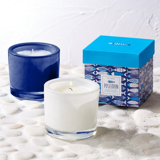 Two's Company Santorini Scented Candle - Sold as a Set of 4