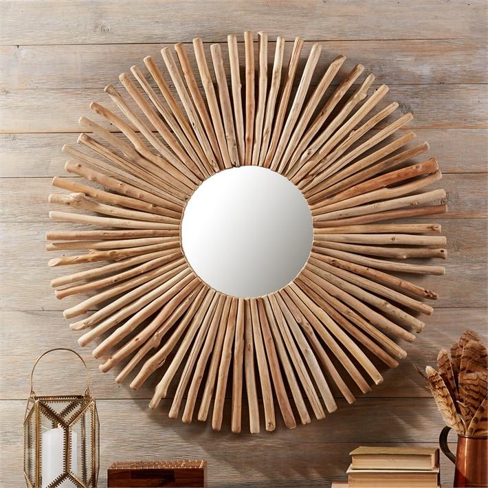 Reclaimed Driftwood Mirror by Two's Company
