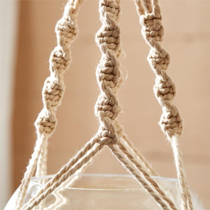 Two's Company Macrame Plant Hangers /Candleholders Set of 5