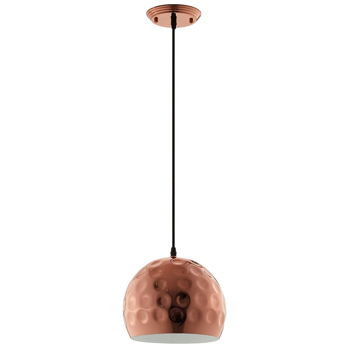 Modway Dimple 10" Half-Sphere Rose Gold Pendant Light