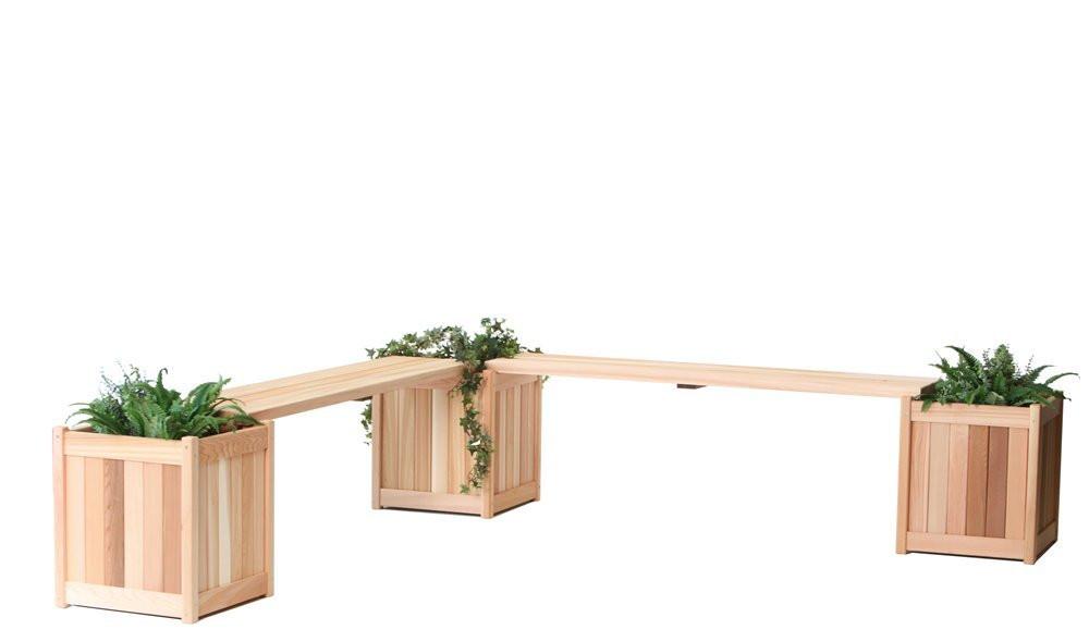 All Things Cedar Planter w/ Bench