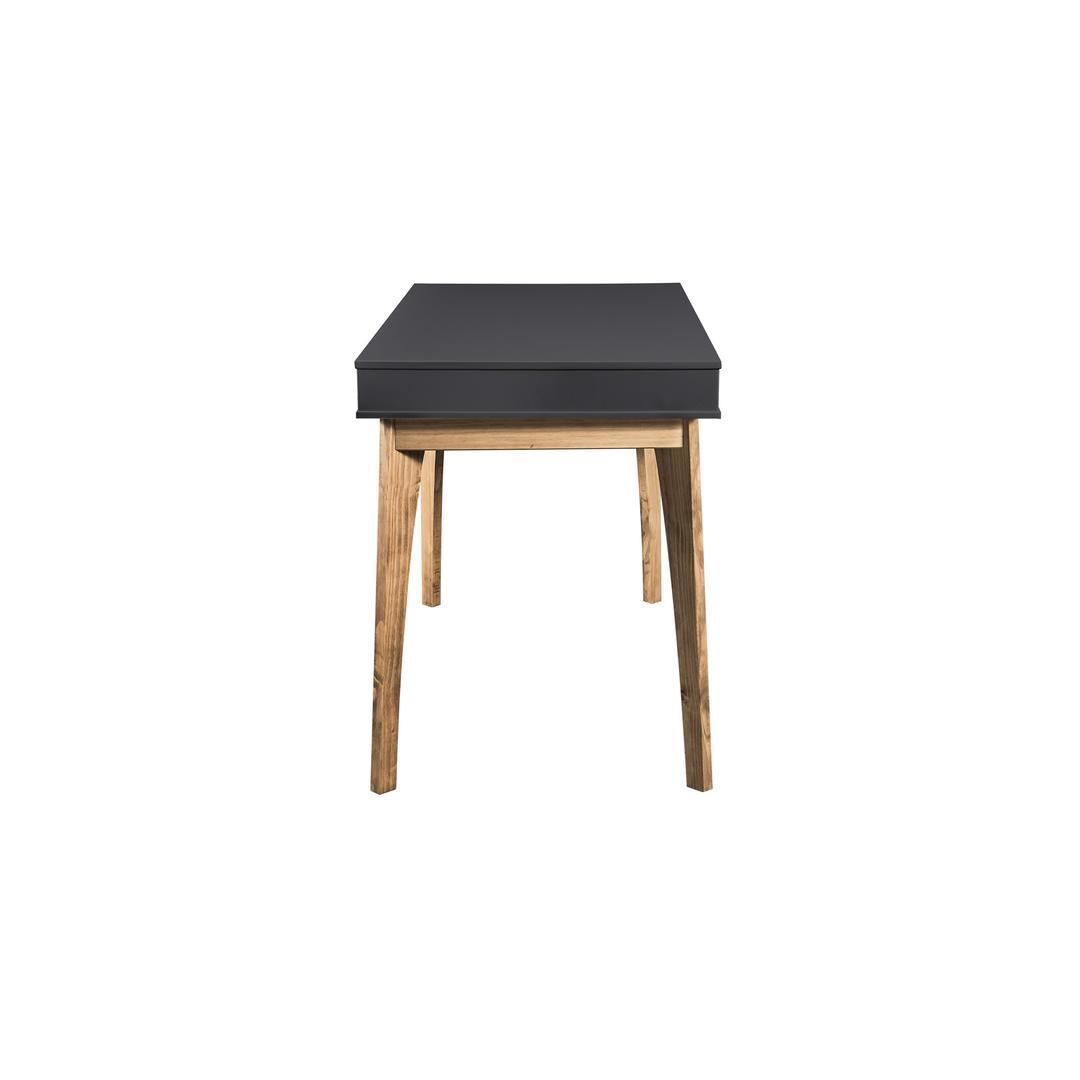 Manhattan Comfort Rustic Mid-Century Modern 3-Drawer Jackie Home Office Desk