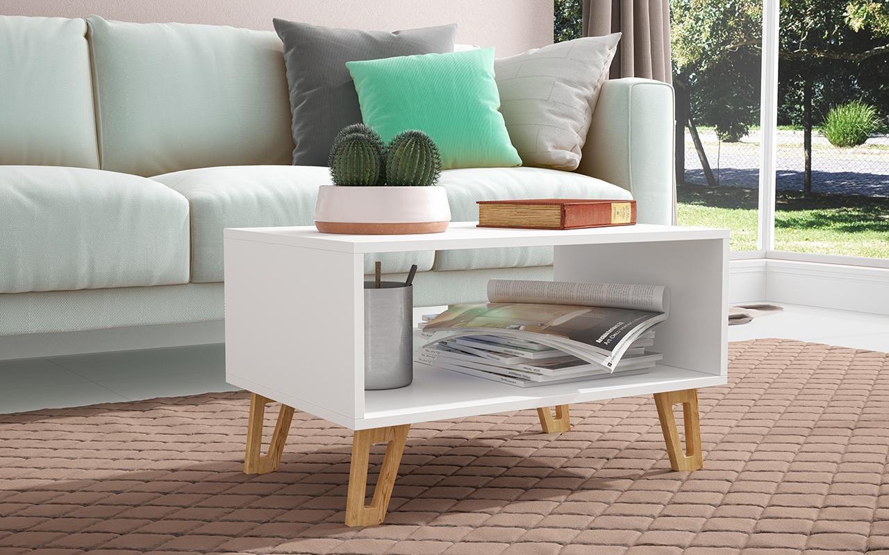 Manhattan Comfort Doris 26.57" 1- Open Cubby Mid Century Coffee Table