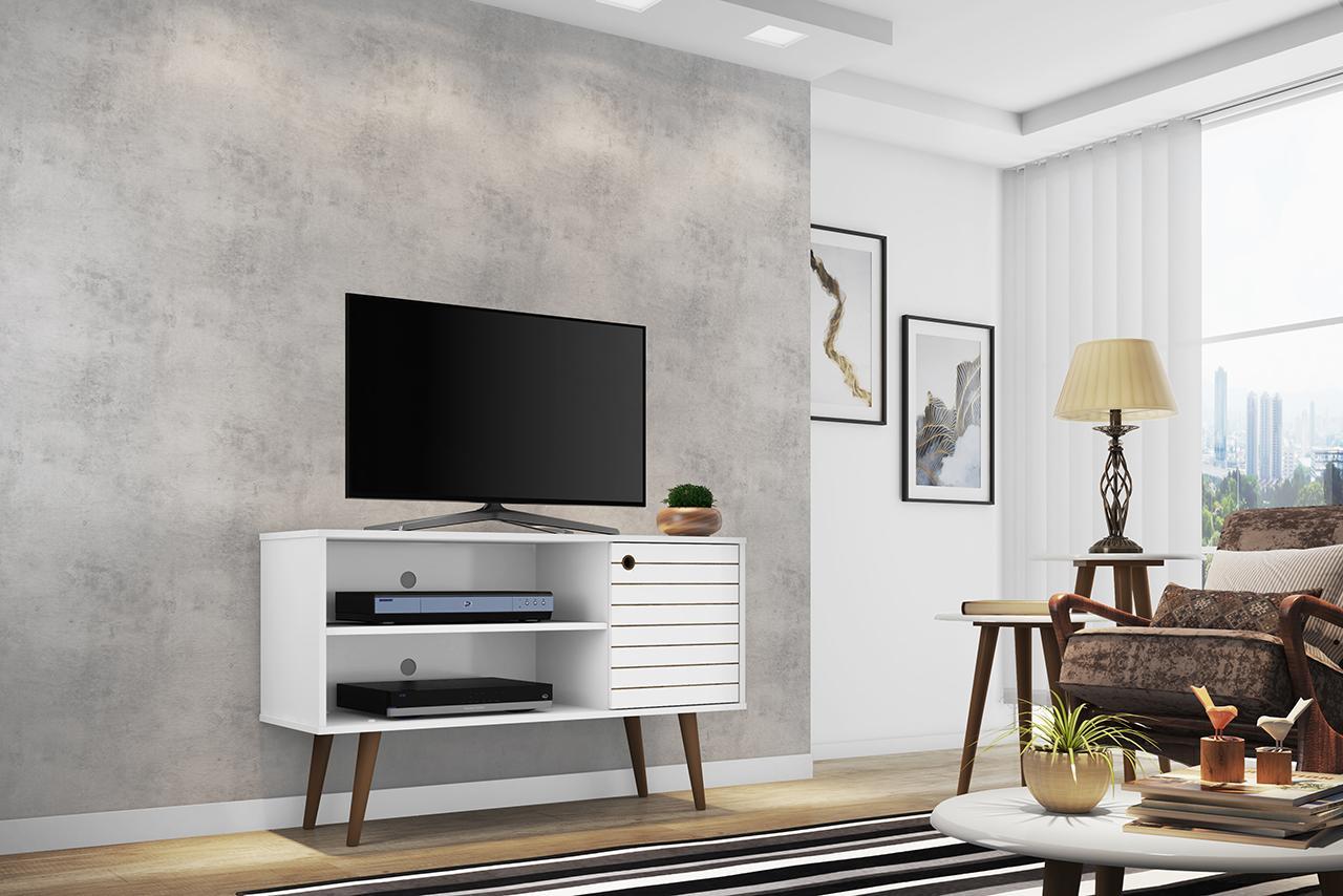 Manhattan Comfort Liberty 42.52" Mid Century - Modern TV Stand with 2 Shelves and 1 Door