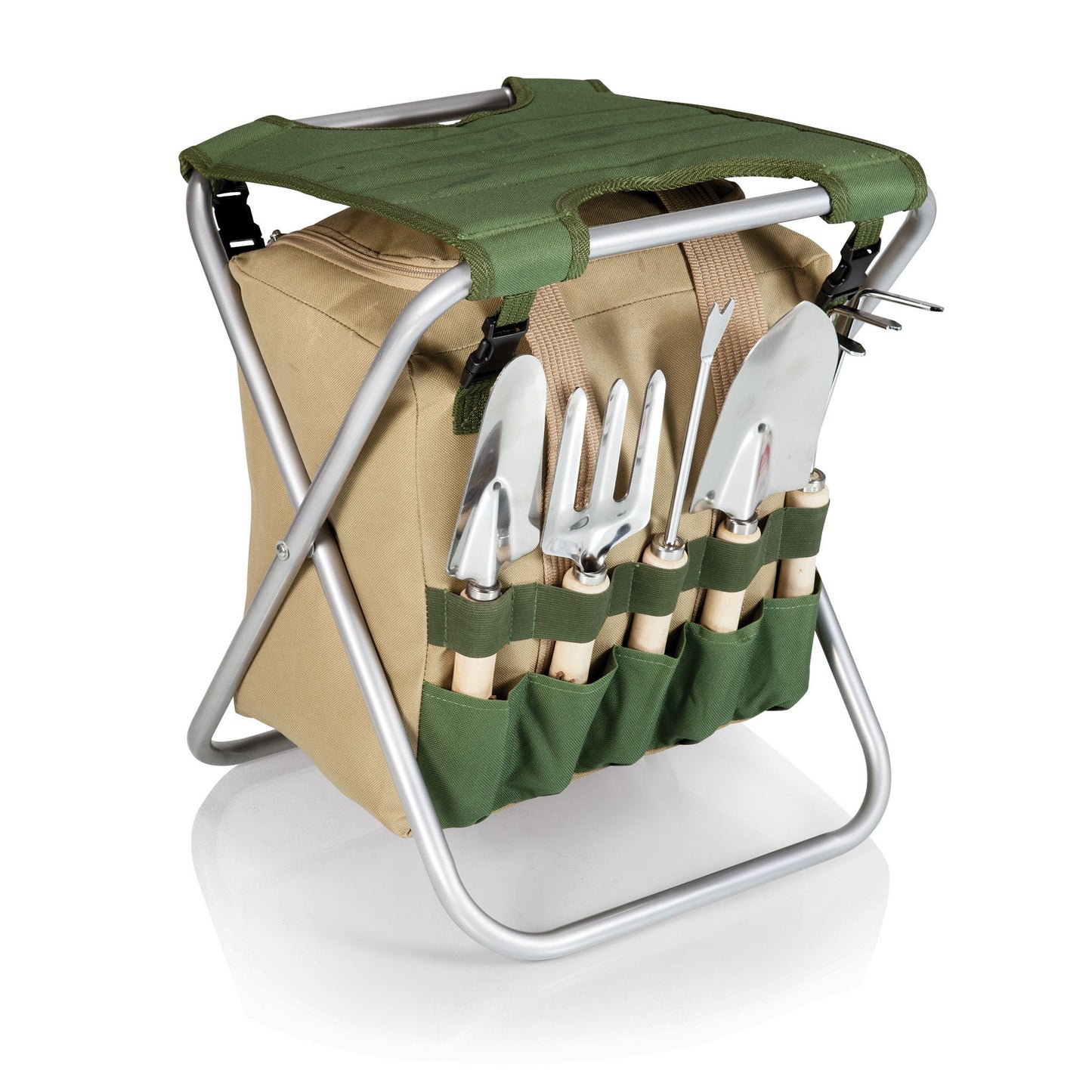 Picnic Time Gardener Folding Seat with Tools - Set of 2