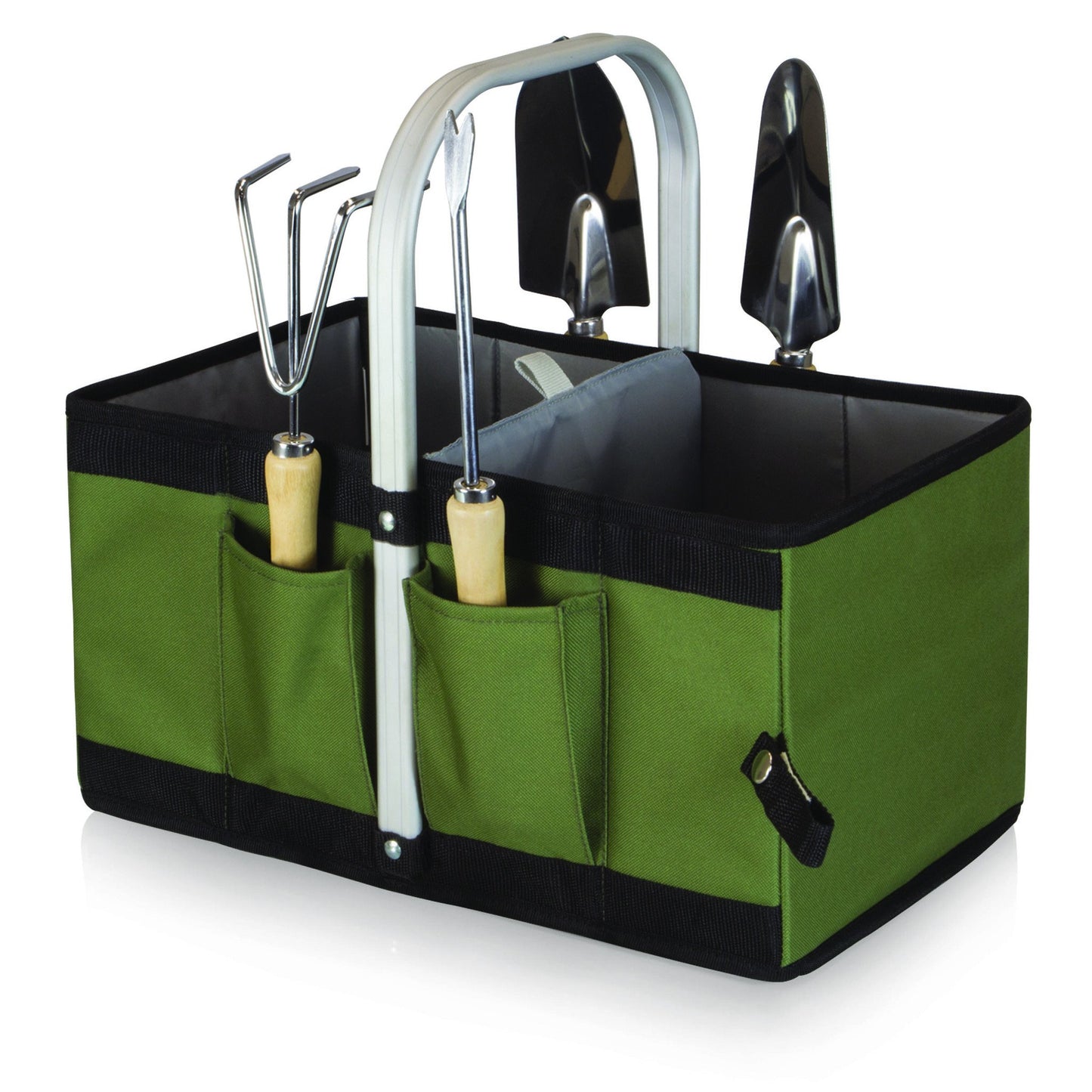 Picnic Time Garden Caddy Collapsible Basket with Tools - Set of 2