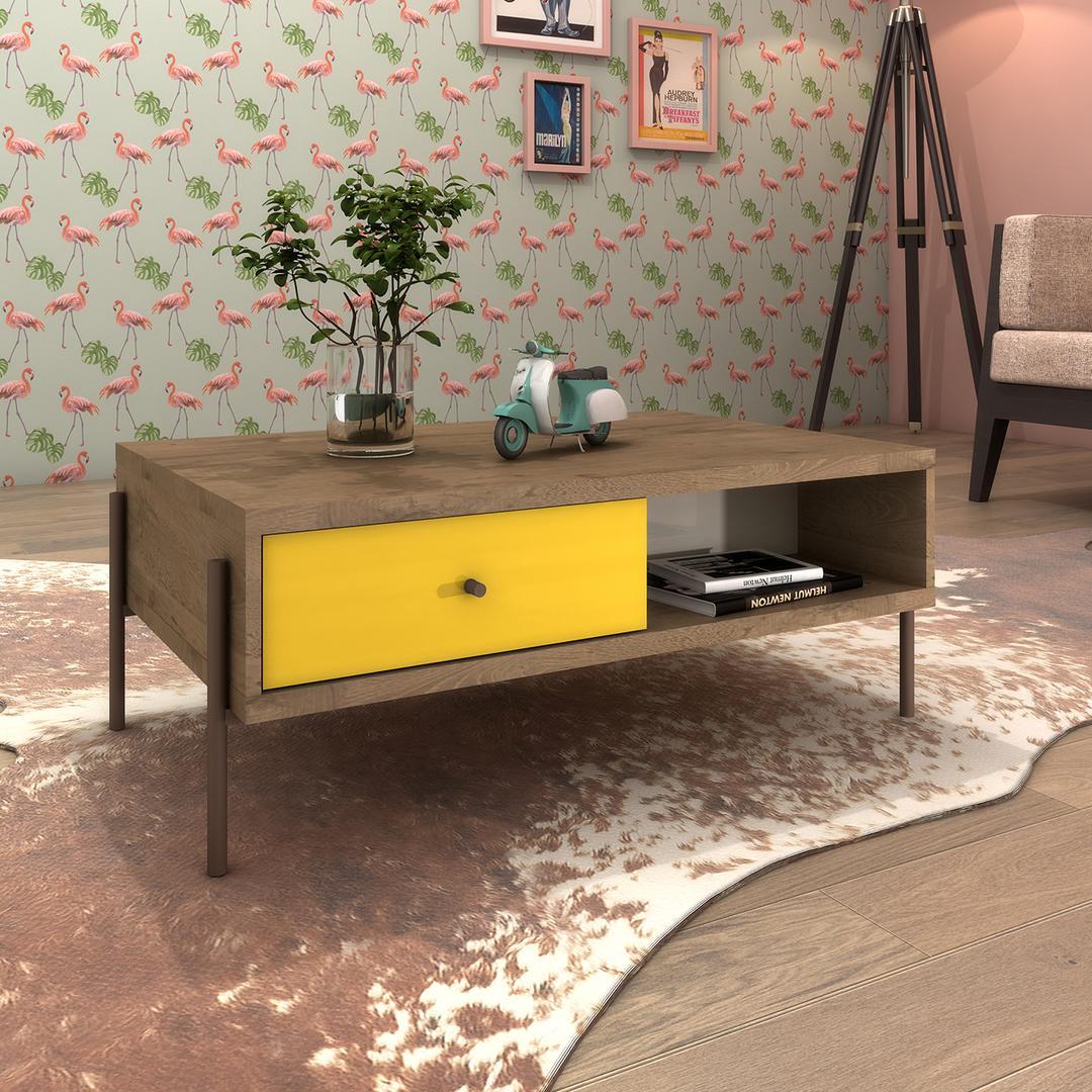 Manhattan Comfort Joy Double-sided 2-Drawer End Table