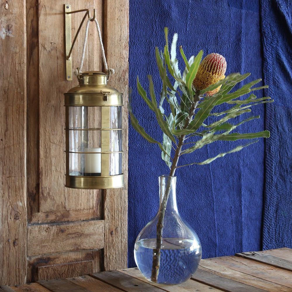HomArt Caravan Brass Lantern - Antique Brass