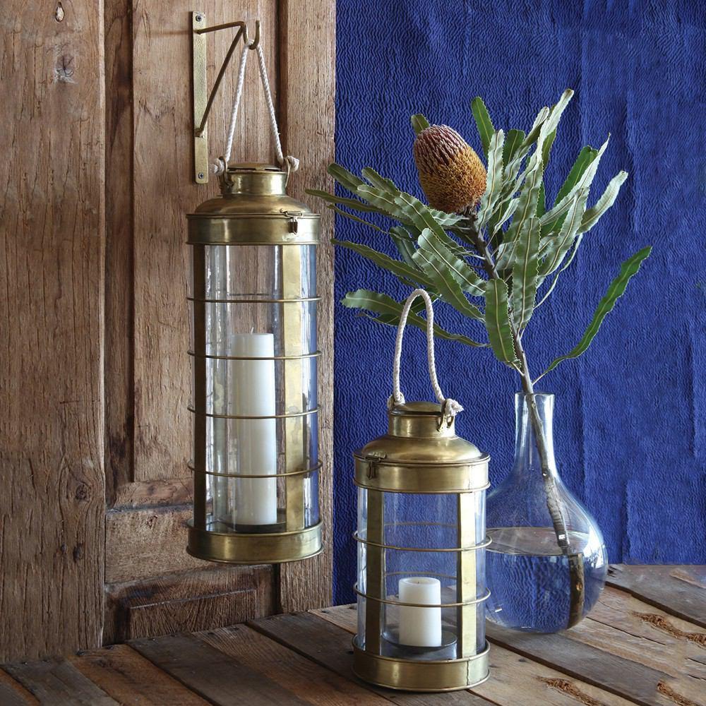 HomArt Caravan Brass Lantern - Antique Brass