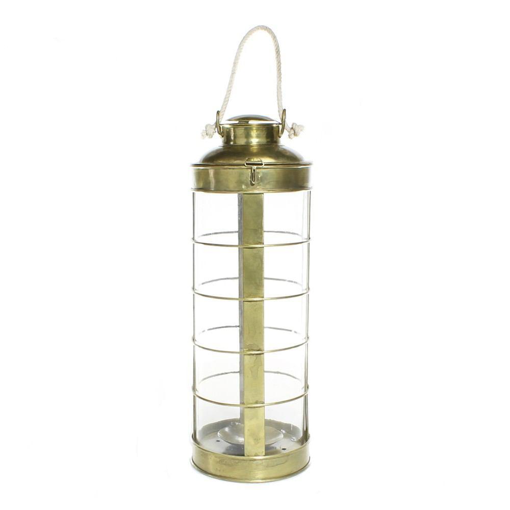 HomArt Caravan Brass Lantern - Antique Brass - Large