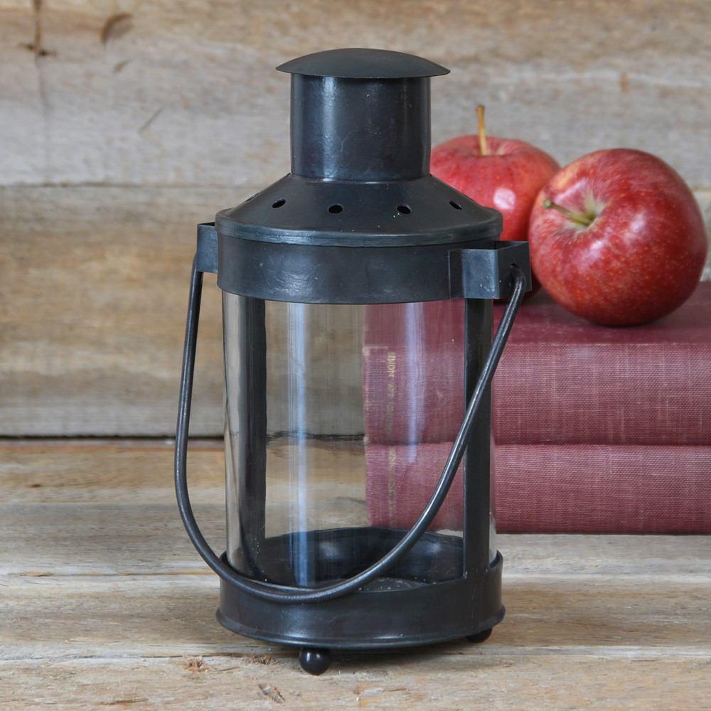 HomArt Revere Metal Lantern - Black Waxed