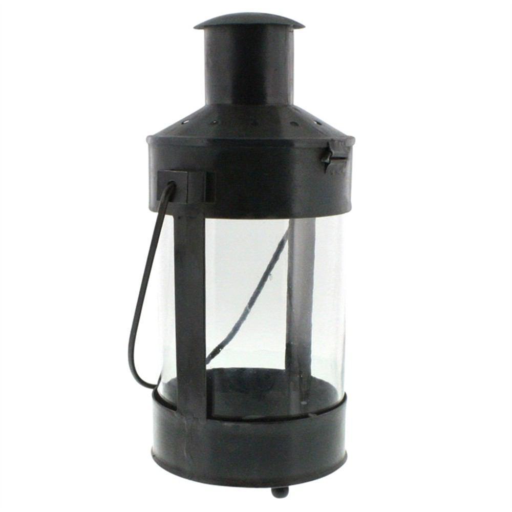 HomArt Revere Metal Lantern - Black Waxed - Med