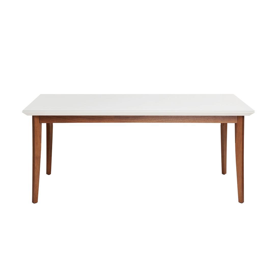 Manhattan Comfort Lillian 62.99" Modern Glass Top Dining Table
