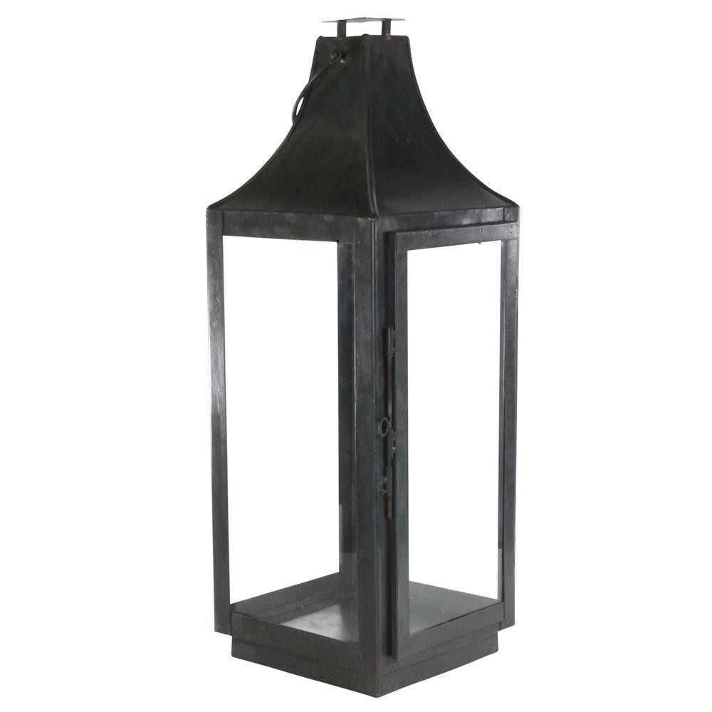 HomArt Cole Metal Lantern - Black Waxed - Small